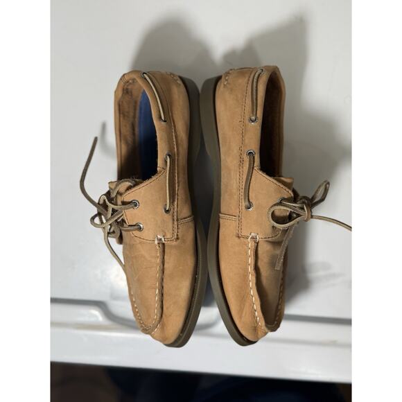 Sperry Top-Sider Authentic Original Boat Shoes Tan Leather Men’s 5M Non-Marking - Picture 3 of 11